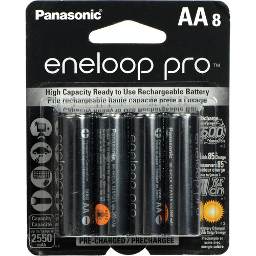 8 Baterias Panasonic Eneloop Pro recarregvel NiMH ​AA