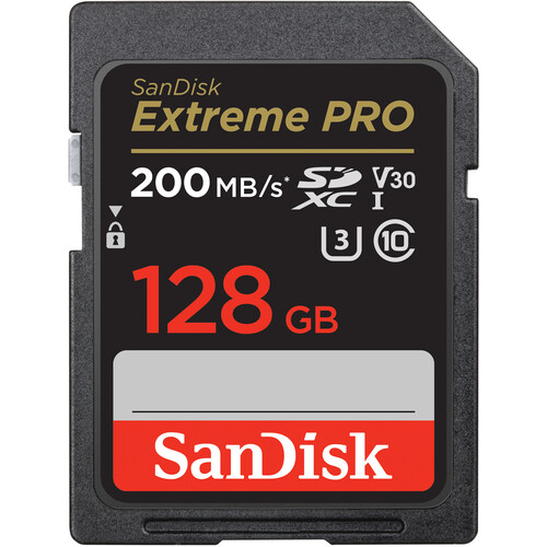 Cartão de Memoria Sandisk SDXC 128gb extreme pro 200mb/s