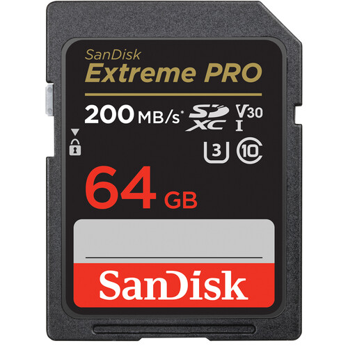 Cartão de Memoria Sandisk SDXC 64gb extreme pro 200mb/s