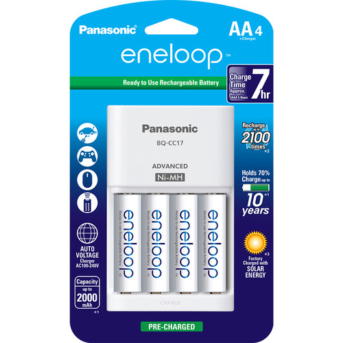 Panasonic Eneloop Recarregador AA Ni-MH - 2000mAh Pack 4 pilhas