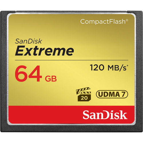 Cartão de Memória CompactFlash SanDisk 64 GB Extreme